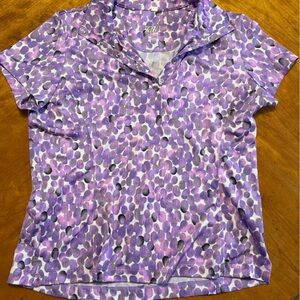 Tail Activewear Purple and White Patterned Polo Shirt